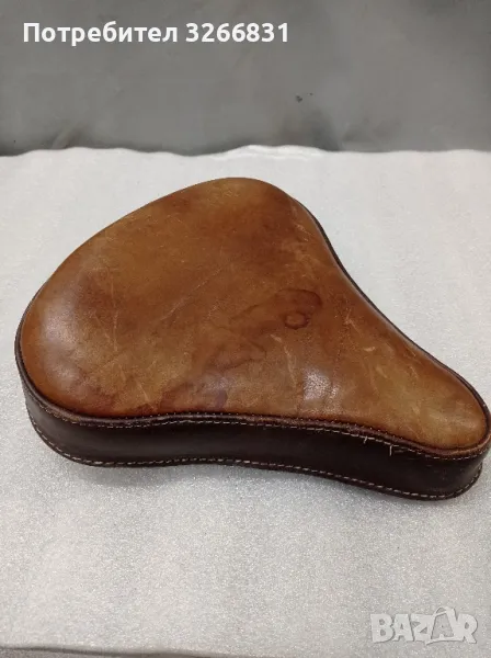 седалка мотоциклет Чопър естествена кожа , снимка 1