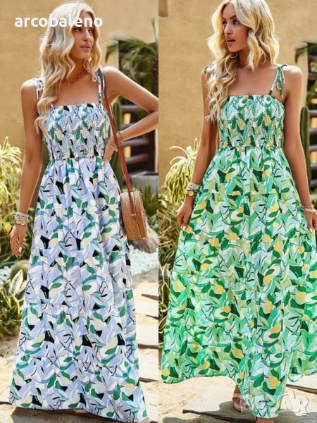 Дамска лятна ваканционна ежедневна бохемска рокля, 2цвята , снимка 1