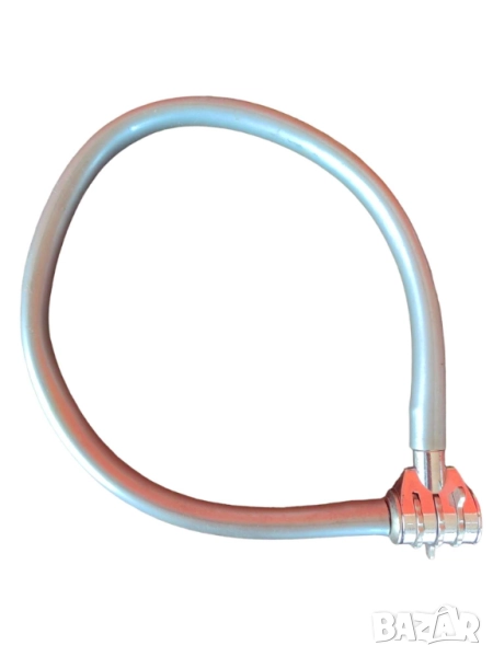 Катинар за велосипед с код, 45 см, Сив, снимка 1