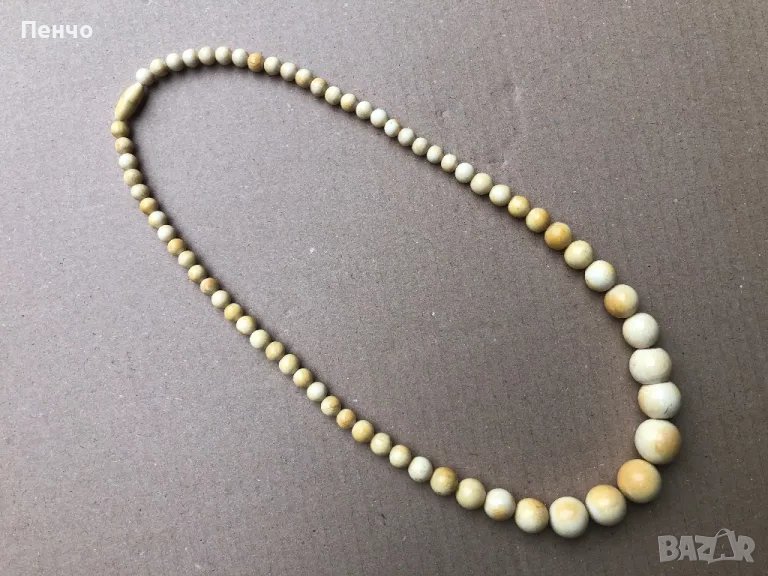 старо колие /гердан, огърлица/ - слонова кост, снимка 1