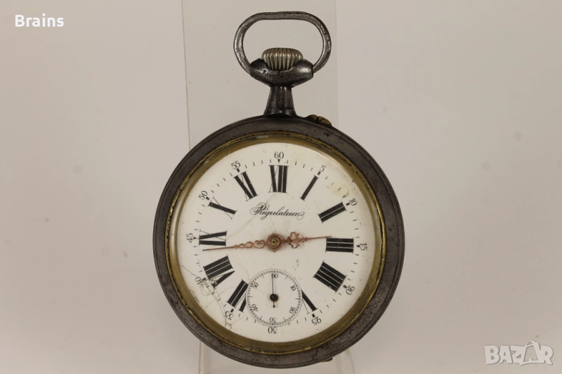 1900's Regulateur 66 мм Голям Джобен Часовник Локомотив, снимка 1