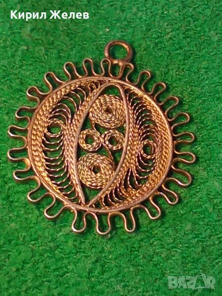 СРЕБЪРНА ФИЛИГРАННА ВИСУЛКА МЕДАЛЬОН РЪЧНА СТАРА МАЙСТОРСКА ИЗРАБОТКА 22416, снимка 1