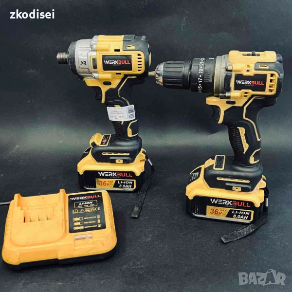 Комплект 2бр. винтоверт WERKBULL - CORDLESS DRILL, снимка 1