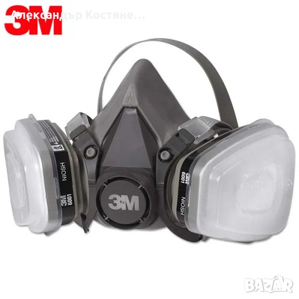 Предпазна маска с филтри 3M 6200 модел, снимка 1