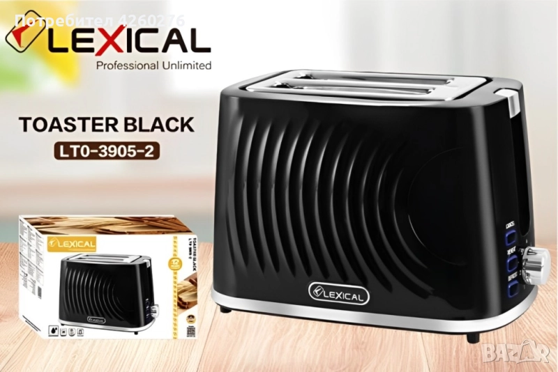 Тостер Lexical LTO-3905-1/2, снимка 1