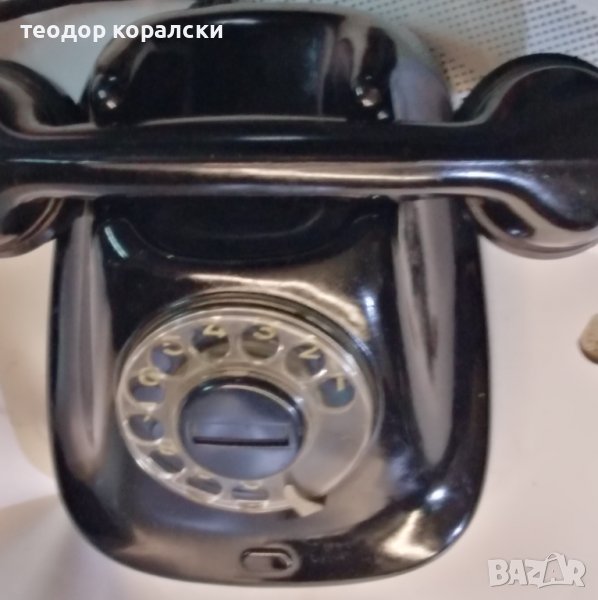 стар телефон бакелит, снимка 1