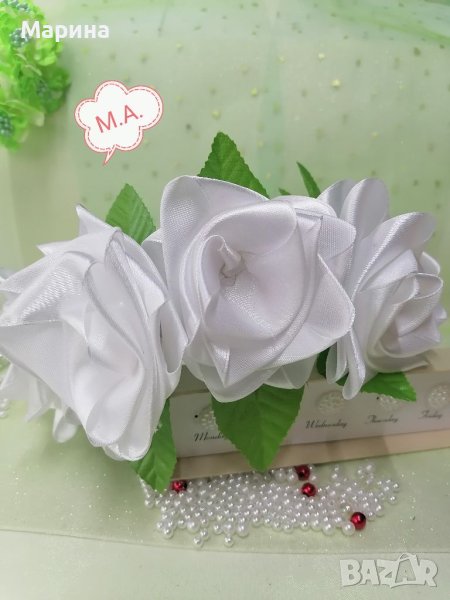 Диадема " 7 бели рози ", снимка 1