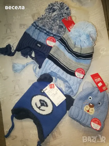 плетени детски шапки, мекички, различни големини и цветове , снимка 1