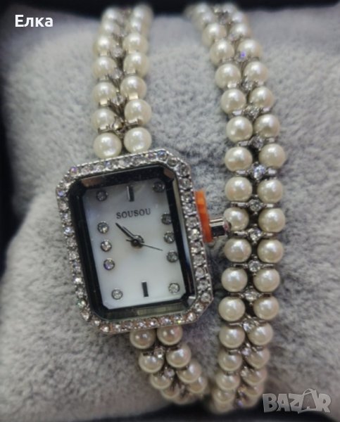 Дамски часовник с гривна - правоъгълен, снимка 1