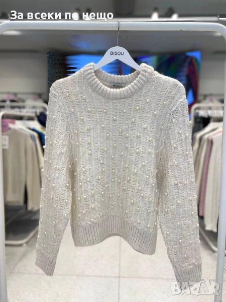 Дамска Блуза С Дълъг Ръкав С Перли Код A941, снимка 1