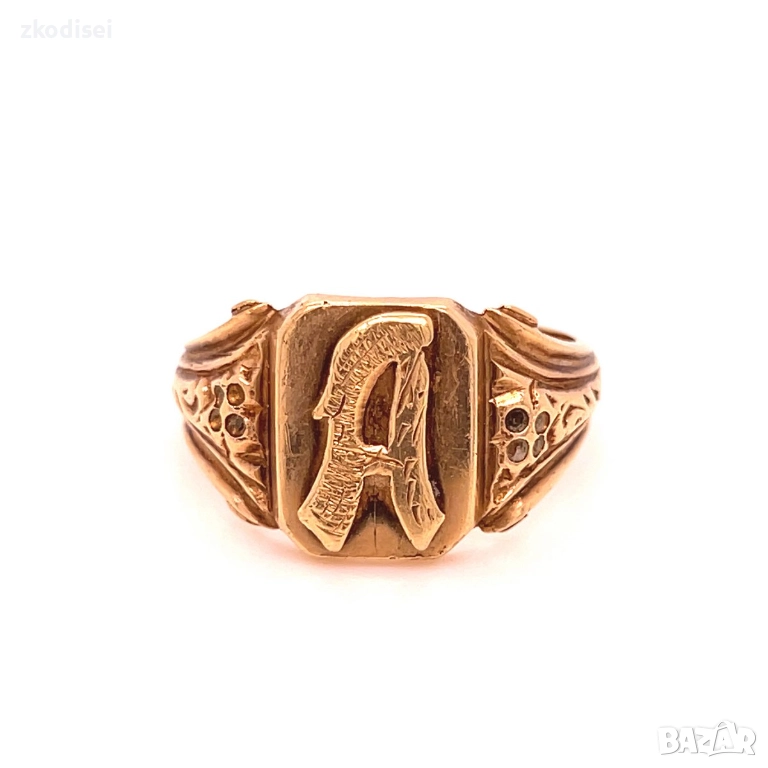 Златен мъжки пръстен 8,69гр. размер:66 14кр. проба:585 модел:22513-1, снимка 1