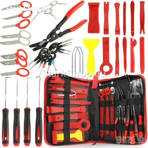 Комплект Инструменти за Тапицерия, Гумени Уплътнения и Лайсни 43 части Mar-Pol – Демонтаж на Интерио, снимка 1