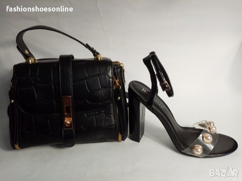 Дамски сандали Botineli комбинирани със страхотна чанта. , снимка 1