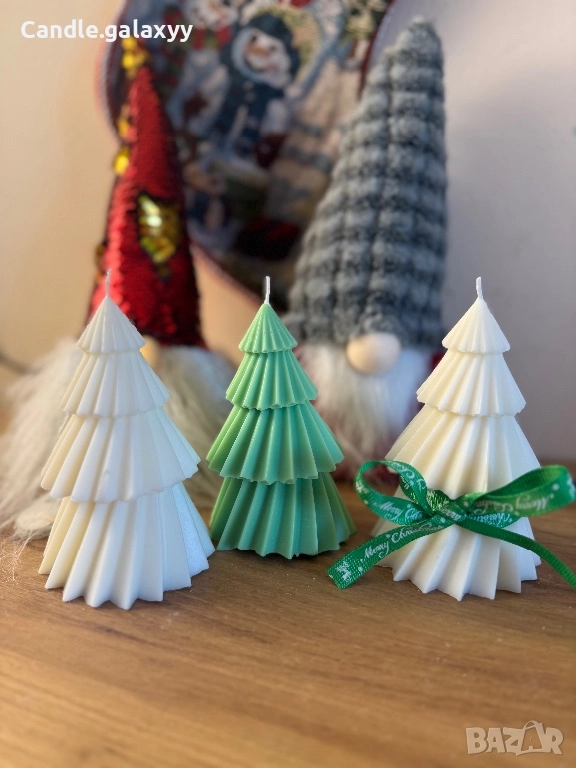 Коледна Елха- свещ, снимка 1