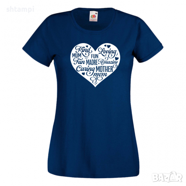 Дамска тениска Mother Heart Words 2,Празник на Майката,Подарък,Изненада,Рожден Ден, снимка 1