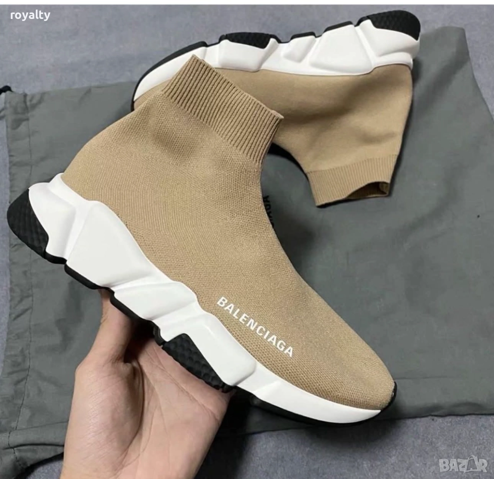 Balenciaga Бежови Обувки Тип Чорап , снимка 1