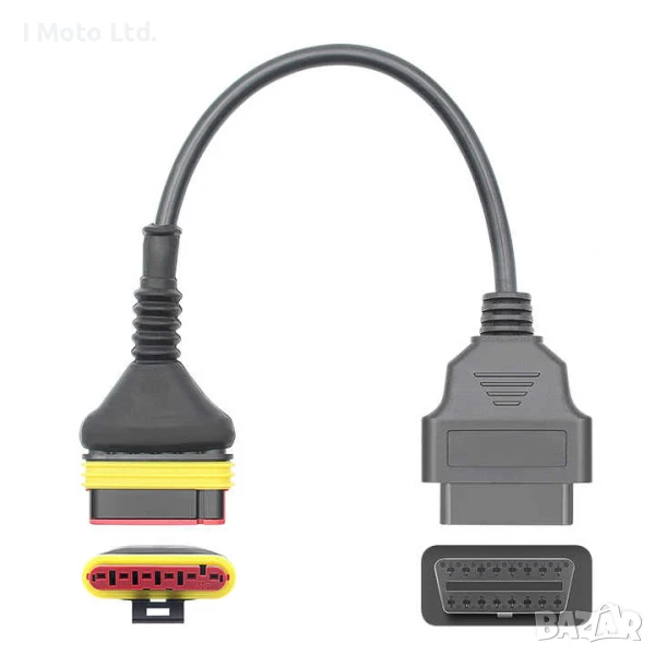 6PIN към 16PIN OBD2 Адаптер Кабел за Мотоциклети Benelli, снимка 1