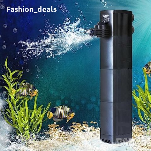 Нов Вътрешен филтър за аквариум с 3-степенна филтрация/10W