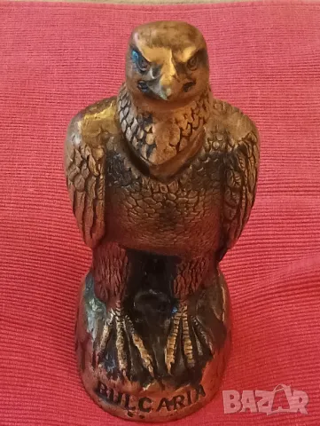Керамична бутилка от вино, орел. , снимка 5 - Декорация за дома - 47941216