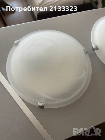 Плафони стъклени 1 х Е27, снимка 3 - Лампи за таван - 53163324