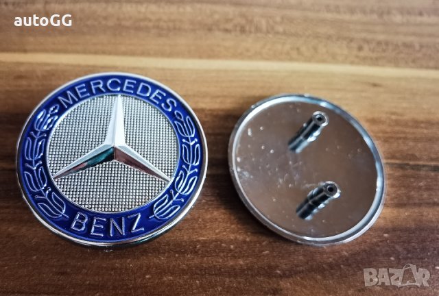 Емблема Мерцедес Mercedes Benz Тапа с две краета 57мм, снимка 4 - Аксесоари и консумативи - 41018606