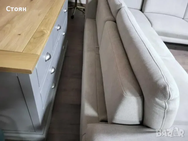  ПРОМОЦИЯ!!!Сиво-бежов ъглов диван от плат Dieter Knoll ZE-EM20075, снимка 8 - Дивани и мека мебел - 48306607