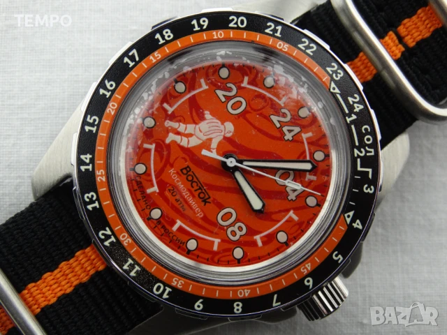 ВОСТОК АМФИБИЯ АВТОМАТИЧЕН ref: 14091В - “КОСМОДАЙВЕР”- “МАРС” 2 - 24 ЧАСА - ЛИМИТИРАН - 669 бр., снимка 12 - Мъжки - 51091261