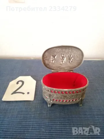 Автентични кутии за бижута. Стари пудриера и огледало. , снимка 13 - Антикварни и старинни предмети - 48275251