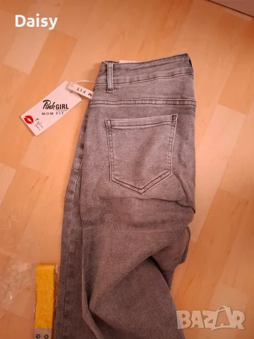 Дамски сиви дънки MOMFit, снимка 3 - Дънки - 56331082