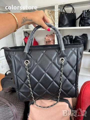 Луксозна Черна чанта Ch@nel/SG109x, снимка 3 - Чанти - 51680421