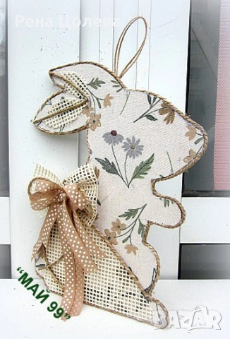 Великденски заек за врата, снимка 3 - Декорация за дома - 53284236