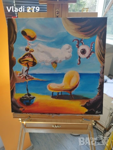 Окото на съня оригинална акрилна картина 40 на 40 см