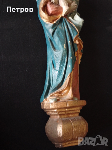 Богородица с младенеца дърворезба 40/11 см, снимка 3 - Декорация за дома - 52942203