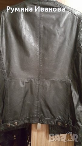 Черно кожено яке, снимка 8 - Якета - 38877497