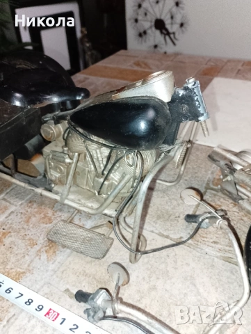 Метален ретро мотор-40см, снимка 3 - Антикварни и старинни предмети - 36321243