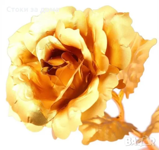 За Свети Валентин Уникална 24 каратова златна роза, снимка 4 - Други - 49081810