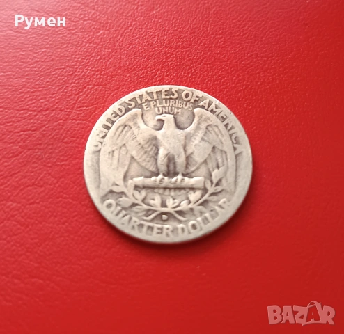 Quarter Dollar USA-1942 D.Сребро!, снимка 2 - Нумизматика и бонистика - 34368657