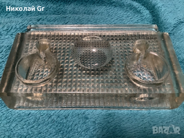 Мастилница стъкло отличен състояние , снимка 3 - Други - 53012542