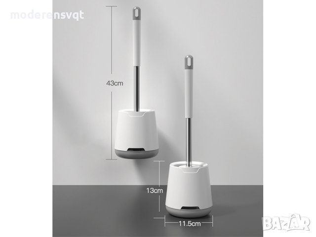 Гъвкава силиконова четка за тоалетна чиния за стена, снимка 4 - Мопове, кофи, четки и метли - 40958406