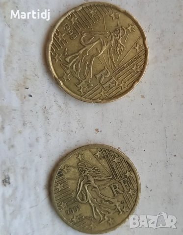 20 i 10 centa 1999 France Republic riadki