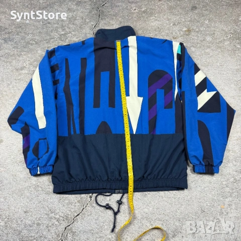 Рядко Винтидж Яке Adidas (80s/90s) – Геометричен Модел | Размер M/L (D6), снимка 10 - Спортни дрехи, екипи - 53513455
