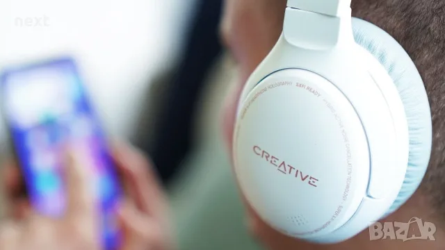 Creative Zen Hybrid Bluetooth слушалки с Hybrid ANC, Over-Ear, 40mm, бели, снимка 3 - Bluetooth слушалки - 55987927