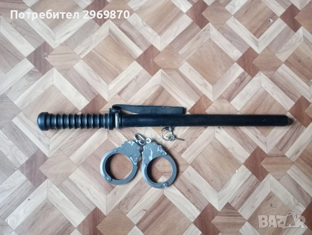 тактическа полицейска палка + белезници , снимка 2 - Оборудване и аксесоари за оръжия - 52717835