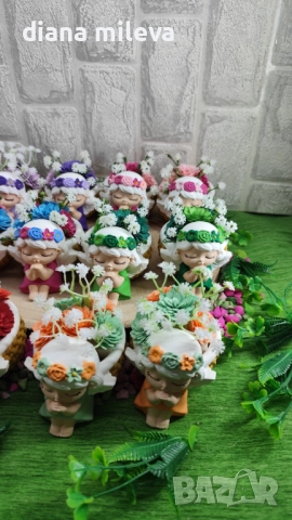 Ангелчета с цветя!!, снимка 2 - Декорация за дома - 52183081