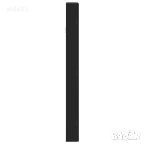 vidaXL Огледален шкаф за бижута с LED осветление, стенен монтаж, черен, снимка 5 - Огледала - 56147319