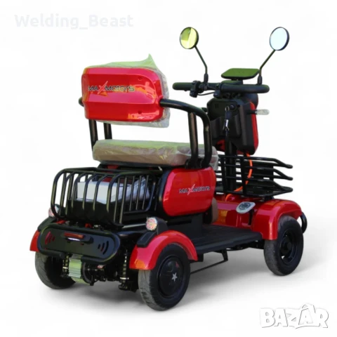 Електрическа четириколка с 3 места Х4 1500W / 48V / 20Ah - Red, снимка 2 - Мотоциклети и мототехника - 51271761
