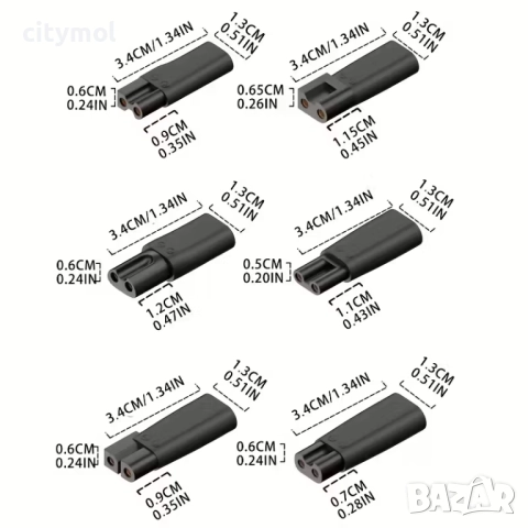 Адаптера за зареждане Type-C на електрически самобръсначки, YC - 02, снимка 5 - Електрически самобръсначки - 52557748