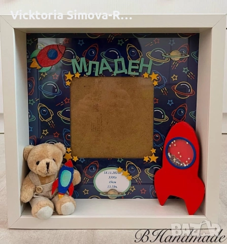 3D рамка за снимки, декорация за бебешка/детска стая - тип визитка, снимка 8 - Декорация за дома - 27168647