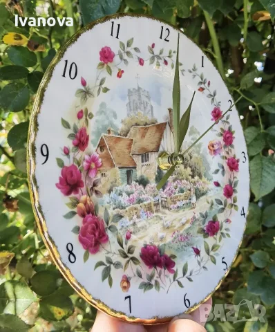 Порцеланов часовник Royal Albert , снимка 2 - Антикварни и старинни предмети - 56285896