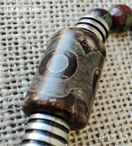 Унисекс гривна с Дзи мънисто и яспис Драконова кръв, снимка 13 - Гривни - 39736569